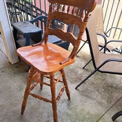Wooden Barstool