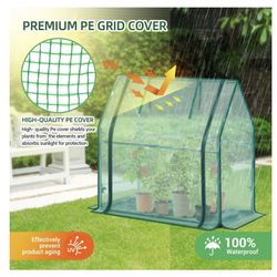 Tabletop Portable Mini Greenhouse Indoor Outdoor Waterproof Pad for Small Plants Nursery Germination, 36"x18"x33" Heavy-Duty