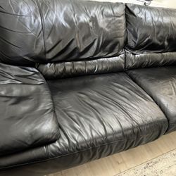 Black Leather Sofa
