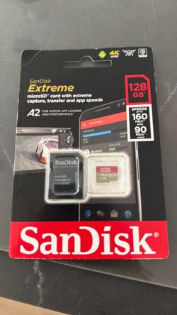 SanDisk Extreme 128GB microSDXC Memory Card + SD Adapter – 4K V30 A2