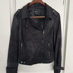 Blanc Noir Faux Leather Jacket 