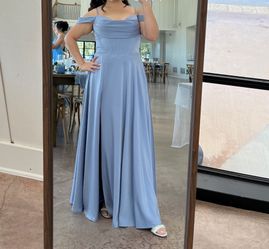 Dusty blue dress