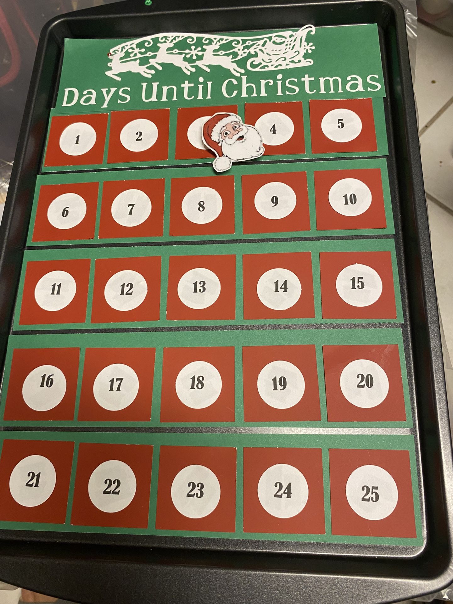 Handmade Hanging Magnetic Advent Calendar $8