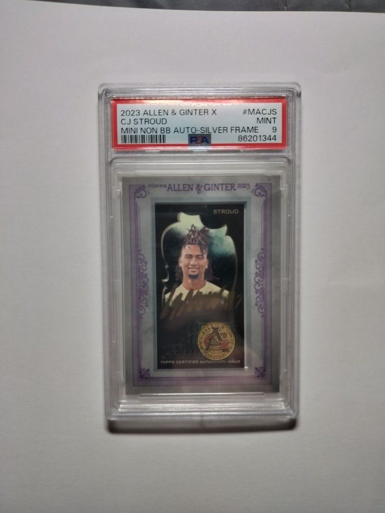 CJ Stroud Allen And Ginter Mini Rookie Auto /5 PSA 9