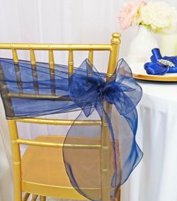 Blue  chair sashes