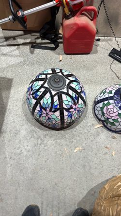 Stained glass lampshades
