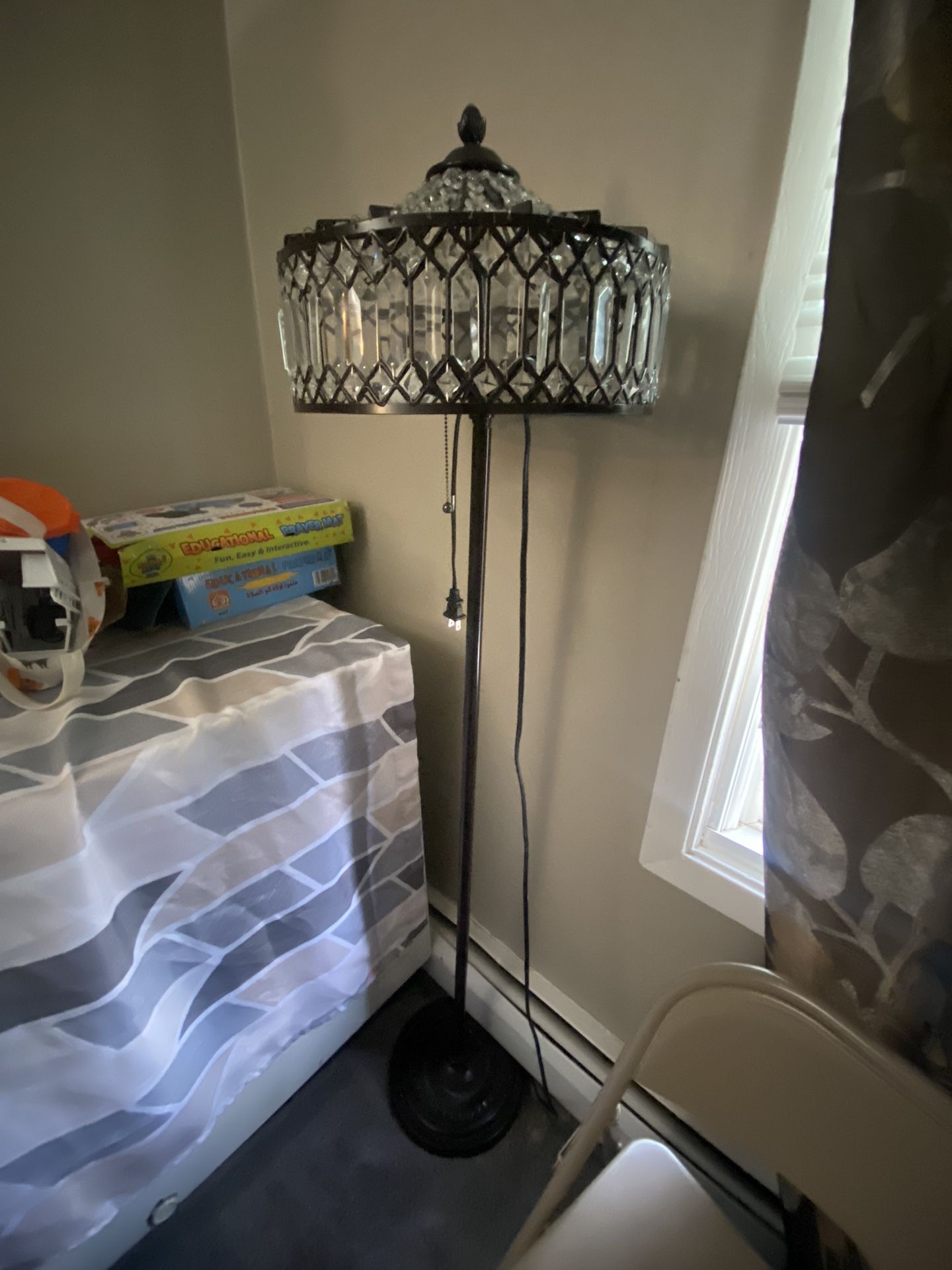 black crystal lamp
