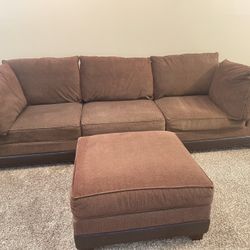 Sectional Couch with Ottoman