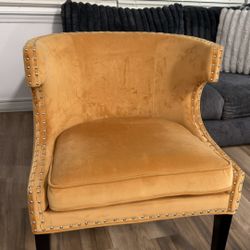 Elegant velvet accent chair for sale