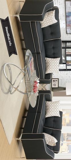 2 piece black living room set $699.99 Free delivery