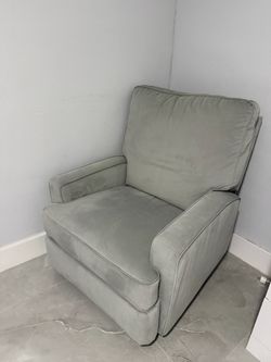 Light Gray Upholstered Accent Armchair
