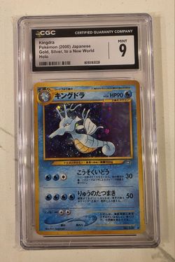 CGC 9 MINT Kingdra Japanese Neo Genesis 230 Holo Pokemon Card Graded psa