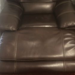 Real leather couch and La-Z-Boy