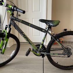 Huffy Descent Bike For Youth 24 Inches Tyre,Green Black Grey Steel Body 