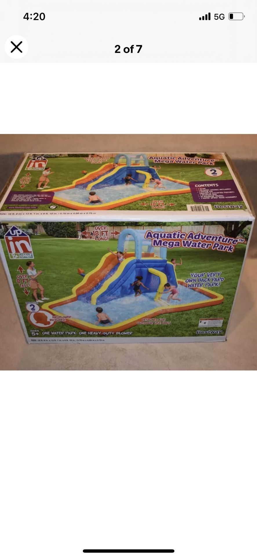 Fresno Pick Up The Aquatic Adventure™ Mega Water Park is the ideal backyard play experience. This inflatable water park features a safe and sturdy wat