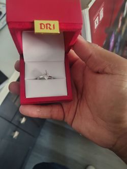 14k white gold ring,1kt lab grown diamond