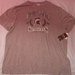 Gray Michigan State Spartans Shirt; Men’s 3XL
