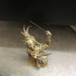 Brass China Or Japanese Statue