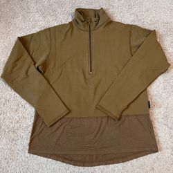 Serket Men's Quarter-Zip Grid Fleece Thermal Pullover Flame Resistant READ!