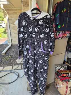 Jack skellington one pc pj or halloween costume. Sz 16/18