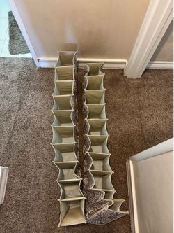 Hanging shoe dividers with Velcro for hanging