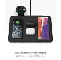 mophie 4-in-1 Wireless Charging Mat for Apple iPhone AirPods & Watch Samsung