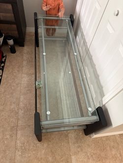 Glass TV Stand / Entertainment Center – Great Condition