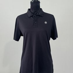 Hydrogen Golf Black Polo Shirt M Skull Logo Nylon Excellent Condition