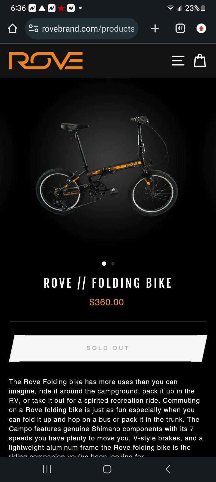 ROVE  FOLDING  BIKE