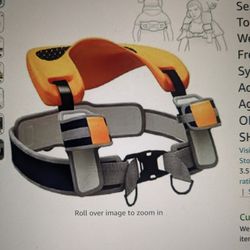 On daddy's Shoulders.  Shoulder Saddle Seat Carrier For Toddlers