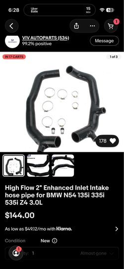 335i n54 silicone inlets