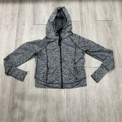 Champion Duo Dry Heathered Full Zip Hoodie Jacket Women's M Thumbhole Activewear