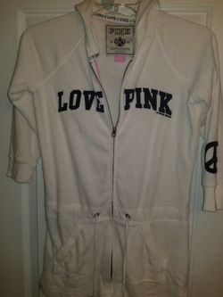 Pink terry cover up
