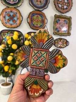 Gorgeous hand-Painted Decorative Wooden Cross. Each one is $30 dollars .