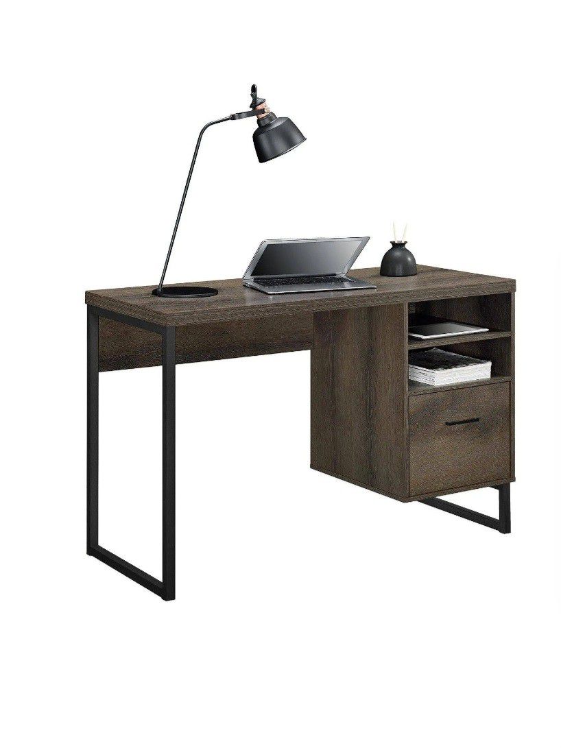 Computer Desk, Medium Brown