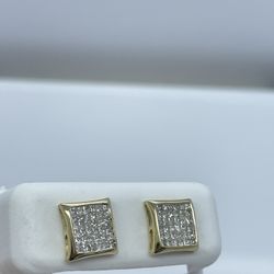 Diamond Gold Earrings 10K