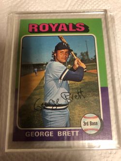 George Brett 1975 Topps Rookie Card MLB Kansas City Royals