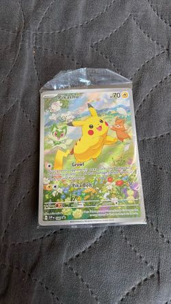 Pikachu promo sealed with other card still in wrapper