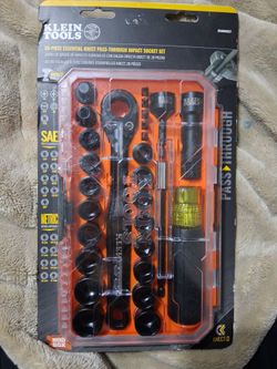 28 piece Essential knect pass through impact socket set