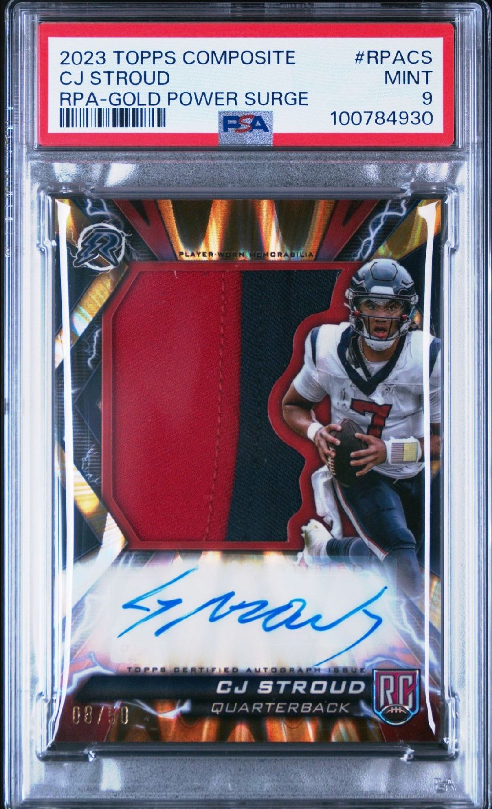 2023 CJ Stroud RPA GOLD SURGE /50 PSA 9