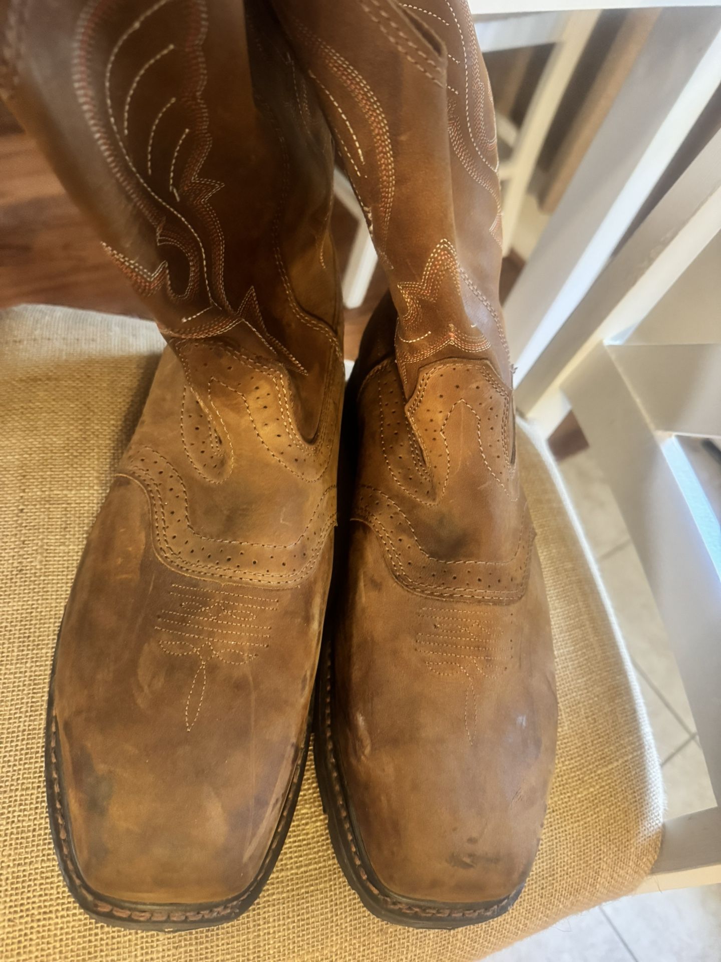 SZ 14 CODY JAMES SQUARE STEEL TOE WESTERN WORK BOOT
