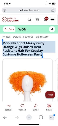 Carrot top Morvally Short Messy Curly Orange Wigs Unisex Heat Resistant Hair For Cosplay Costume Holloween Party