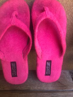 Colin Stewart flip flops with elevated heels
