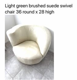 Suede swivel chair