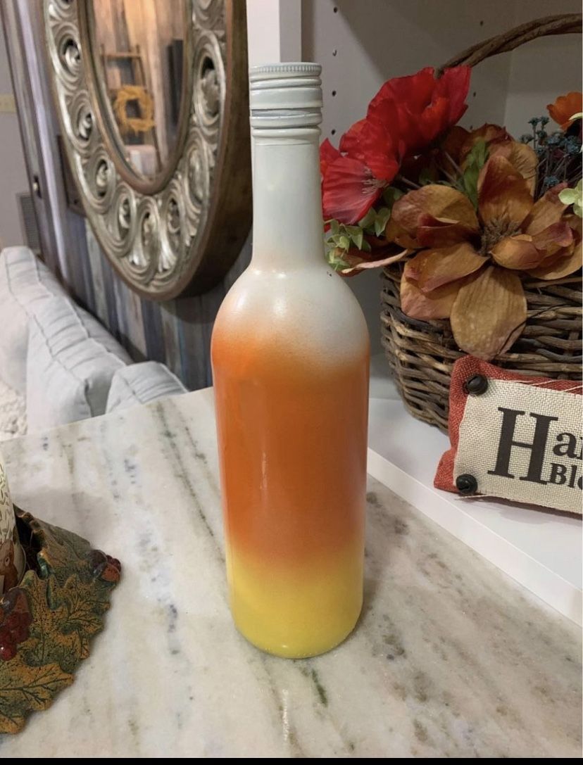Candy corn bottle