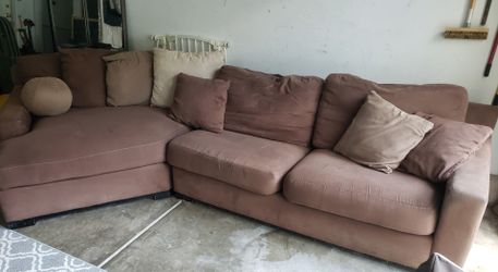 Chocolate colored sectional couch/sofa