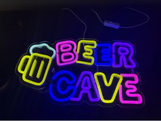 Neon Beer Cave Sign