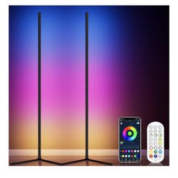 2PCS RGB Corner Floor Lamp, 