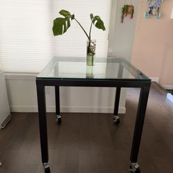 Room & Board Custom Bar Height Table with Casters