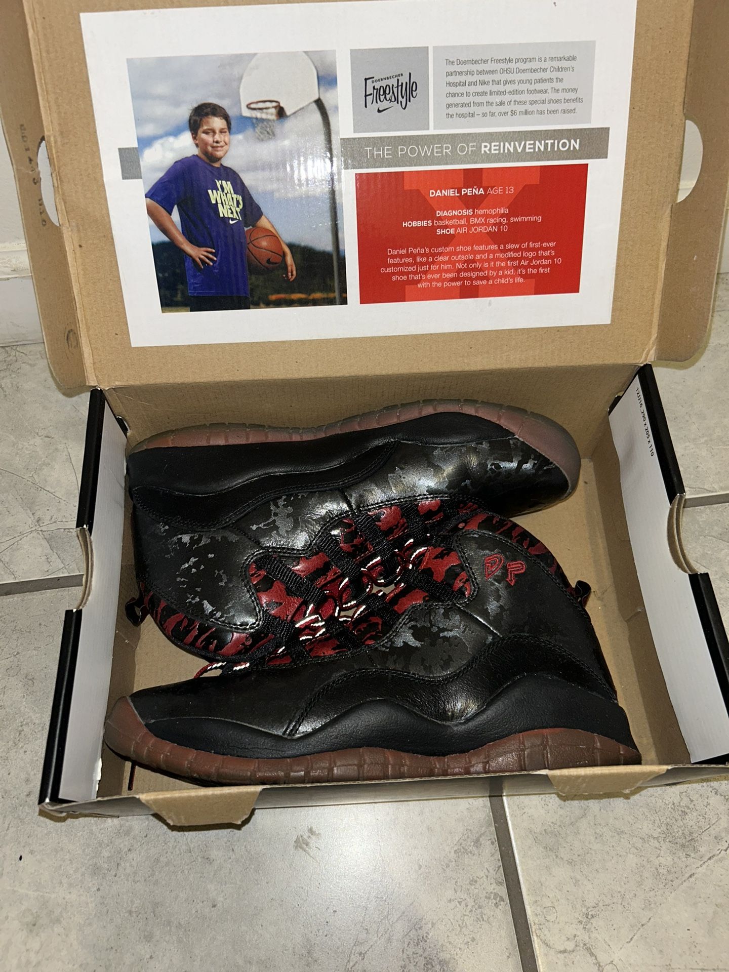 Air Jordan 10 Retro DB GS 'Doernbecher' Sz